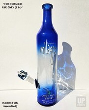 Milagro Blue Tobacco Pipe Pack - Authentic Glass Bottle - Made in USA picture