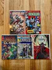 IMAGE COMICS 5 Book Lot Spawn #300 Youngblood #100 Savage Dragon Liefeld Larsen picture