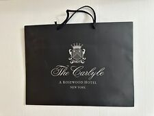 The Carlyle Hotel New York Shopping/Gift Bag Black 13x17 NEW picture
