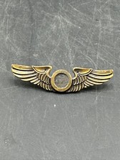 ORIGINAL WWII USAAF FULL SIZE 2” PEWTER OBSERVER WINGS picture