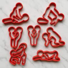 Set of 6 Kama Sutra Sex Positions Cookie Cutters 18+ Adult Mature Couple Cookie picture
