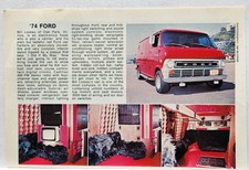 1974 Ford Van Red Custom Groovy Boogie Retro Original Print Ad Hot Rod Magazine picture
