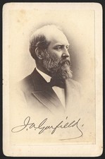 PRESIDENT JAMES GARFIELD CABINET CARD Antique Original Americana Political Photo picture