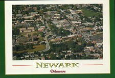 Aerial View Newark Delaware Home of University of DE Fighting Blue Hens Postcard picture