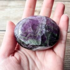 Large Lavender Purple Fluorite Palm Stone Crystal 112 g picture