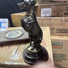 Greyhound Whippet Bronze Dog Statue Art Deco  9” Height picture