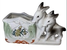 Fun Ceramic Donkey Planter from Japan 5” Long Unique and Adorable Rectangular picture