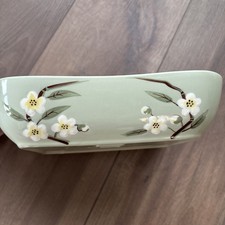 Vintage Weil Ware USA BLOSSOM California Pottery 9” Rectangle MCM Serving Bowl  picture