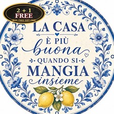 Italian Vineyard Saying Round Wall Hanging Wine Sign picture