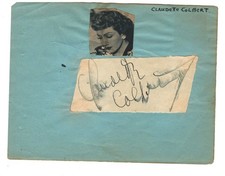 CLAUDETE COLBERT AND BOBBY BROWN ACTORS AUTOGRAPH ON ALBUM PAGE picture
