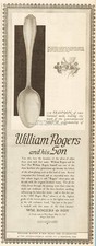 1917 WM ROGERS & SON Antique Print Ad Clinton Pattern Silverplate Silverware picture