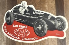 1953 Sam Hanks Race Driver Decal, AAA National Champion  picture