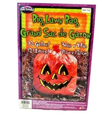 Jack O'Lantern Pumpkin Autumn Leaf Trash Big Lawn Bag Halloween Party Yard Decor picture