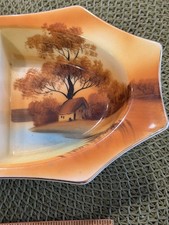 Vintage Noritake Mark Japan Hand Painted Divided Dish Ceramic picture