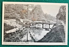 Piqua OH-Ohio, View In Fountain Park, Antique, Vintage Picture Postcard picture