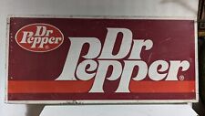 VINTAGE. DR . PEPPER SODA , STEEL STORE DISPLAY RACK TOPPER SIGN picture