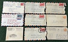 (9) World War 2 Era 1945 vintage letters home, Girlfriend, Wife, ❤️ V-mail Army picture