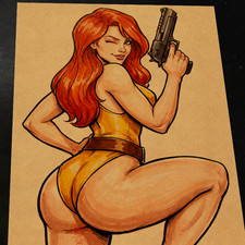 Scarlett G.I. Joe Art Print Signed 8.5x11 | Art by Keyeske picture