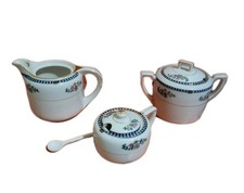Vintage Noritake Sheridan 3 Piece Sugar Bowl Tea Set with Lid & Spoon  picture