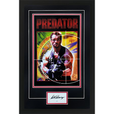 Arnold Schwarzenegger Autographed Predator Deluxe Framed 11x17 Movie Poster Piec picture