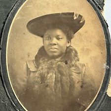 Antique Cabinet Card Photograph Black African American Woman Baltimore MD picture