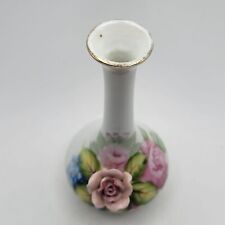 Vintage Occupied Japan Hand painted Porcelain Bud Vase Floral 5