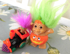 HALLOWEEN TROLL Friction TOY train w/engineer +PUMPKIN body non working windup picture