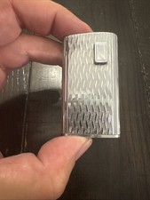 Vintage Ronson Varaflame Pocket Lighter Made in France Textured Wave Pattern picture