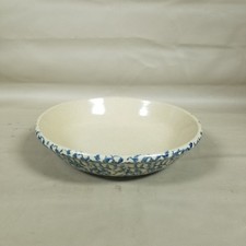 VTG RRP Co Roseville Ohio USA Serving Pasta Bowl Sponge Blue Ware Splatter Ware picture