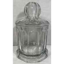 Early HEISEY Tobacco Humidor or 2 Quart Crushed Fruit Jar Colonial Clear Paneled picture