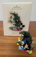 Hallmark  Trimming the Tree Mickey and Donald 2007 Disney Christmas Ornament picture