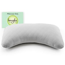 Honeydew Queen Side Pillow Case for Curved Pillows, Cooling Bamboo, Silver Grey picture