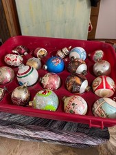 20 different vintage xmas ornaments. mary walsh 79, hallmark 2000-01broners, + o picture