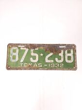 Texas 1932 License Plate 875 238 picture