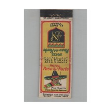 1920s-1930s Diamond Quality Matchbook Cover Hotel Paso Del Norte El Paso TX picture