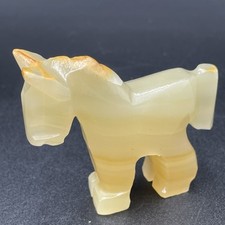 Quartz Onyx Donkey Collectible Figurine Carved Crystal picture