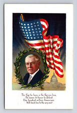 GV Buck President Woodrow Wilson US Capitol & Flag Poem Postcard picture