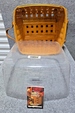 Longaberger  Wash Day Basket WITH Protector  Leather Handles 2001 picture