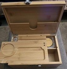 Smell Proof Bamboo Stash Box With Containers Accessories And Lock picture