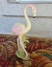 Vintage Florida Ceramic Pink Flamingo Figurine 80s picture