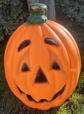 Vintage Large Blow Mold Light Up Pumpkin Jack-o-lantern Halloween 25” Works picture