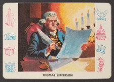 Vintage 1958 Thomas Jefferson Cardo Leaf Card #W3 (NM) picture