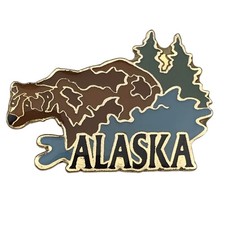 Alaska Kodiak Brown Bear Metal Pin Brooch picture
