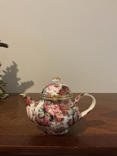 a Formalities by Baum Bros. Porcelain Roses Teapot Trinket Box picture
