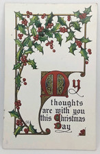 Raphael Tuck & Sons Christmas Postcard EDS Antique 1910s Posted Pittsfield IL picture