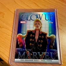 Topps Marvel Neon 2026 Captain Marvel GU-13 Glow Up Insert Non-Sport Card picture