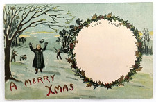 Antique 1911 Gottschalk Dreyfuss & Davis Hold To Light Christmas Postcard picture