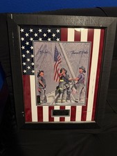9/11 Thomas E. Franklin Signed RAISING the FLAG at GROUND ZERO Photo picture