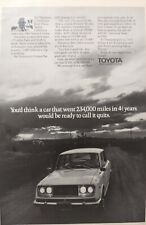 Vintage 1970's Toyota Corona Car Ad picture