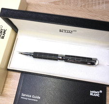 Montblanc Boheme Black Grid Silver Style Rollerball Pen Grid Pattern Writing Pen picture